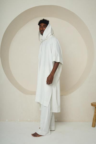 SPIRIT IN STILLNESS (Hooded Robe Ensemble with Geometric Symbolism)